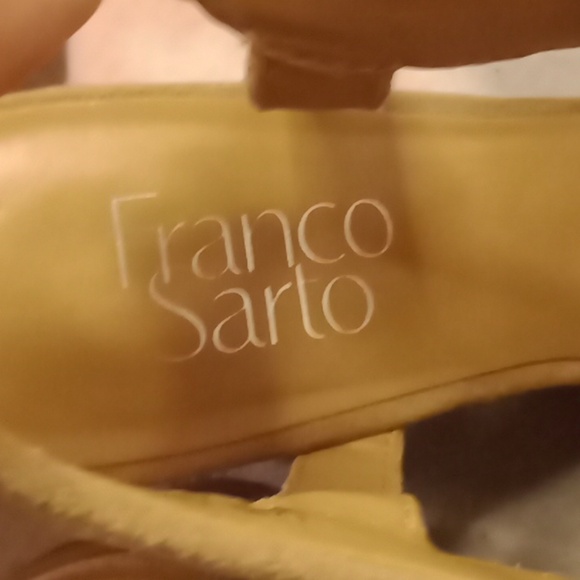 Franco Sarto Harlet3 Leather Chunk Heel Sandals Sz 7M - Picture 5 of 7